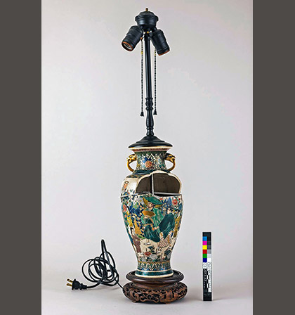 Japanese vase, circa 1880-1912 before treatment