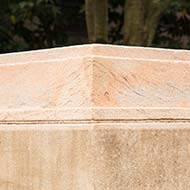 Wall, 1930s, sandstone. Gus J. Solomon Courthouse